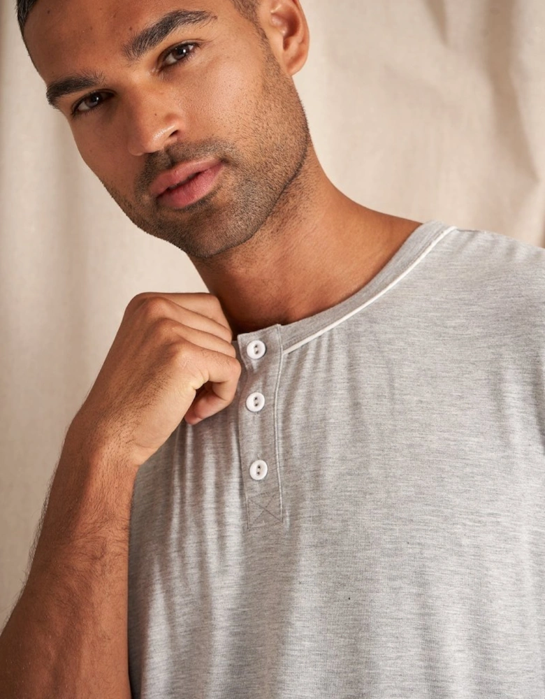 Bamboo Short Pyjama Set in Grey Marl