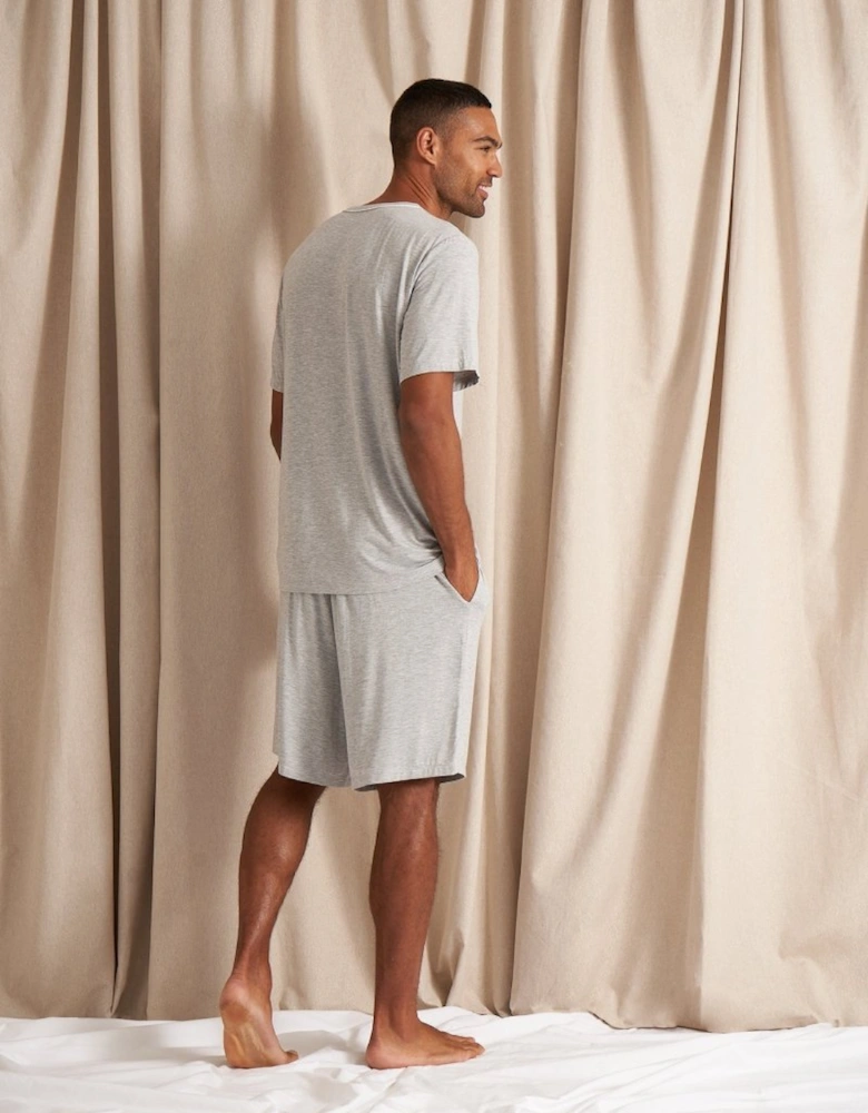 Bamboo Short Pyjama Set in Grey Marl