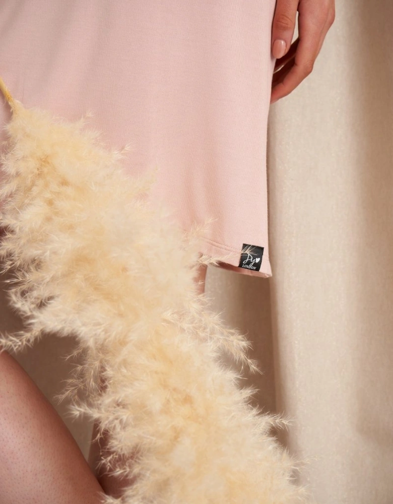 Bamboo Classic Tee Dress in Pink