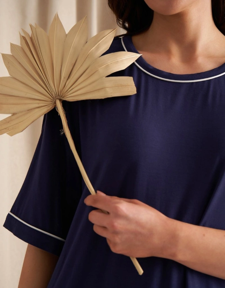 Bamboo Classic Tee Dress in Midnight