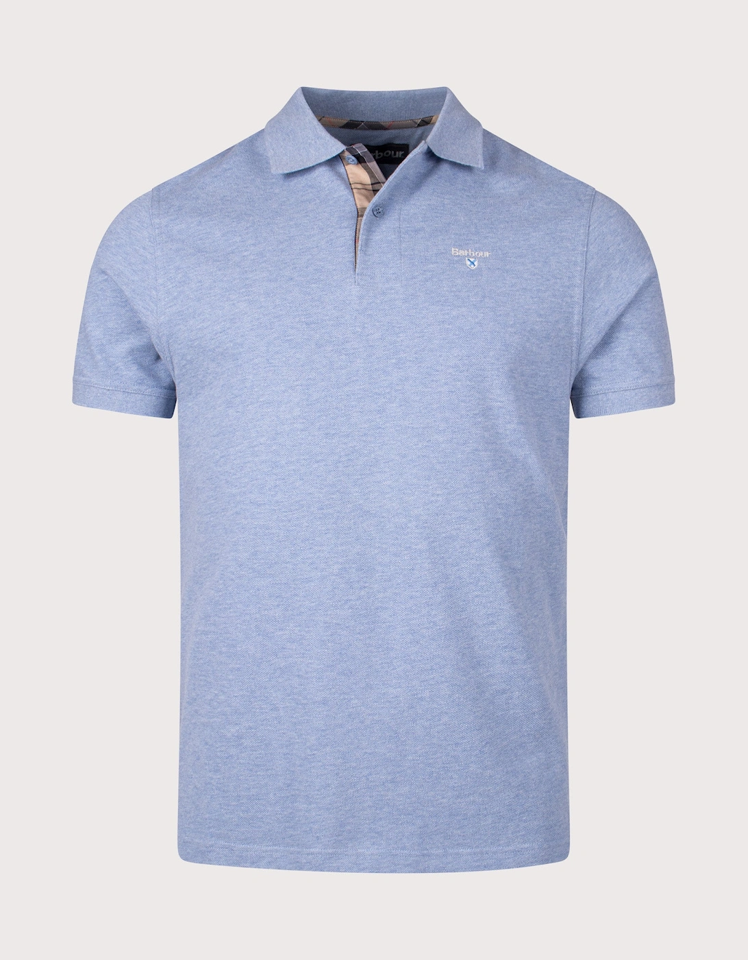 Tartan Placket Pique Polo