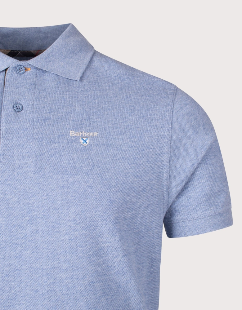Tartan Placket Pique Polo