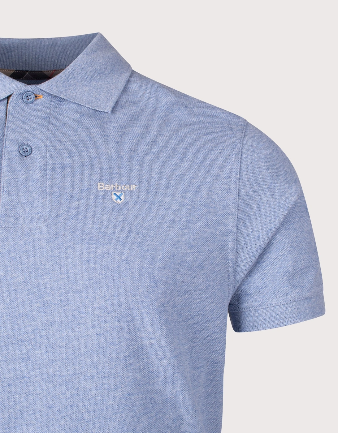 Tartan Placket Pique Polo