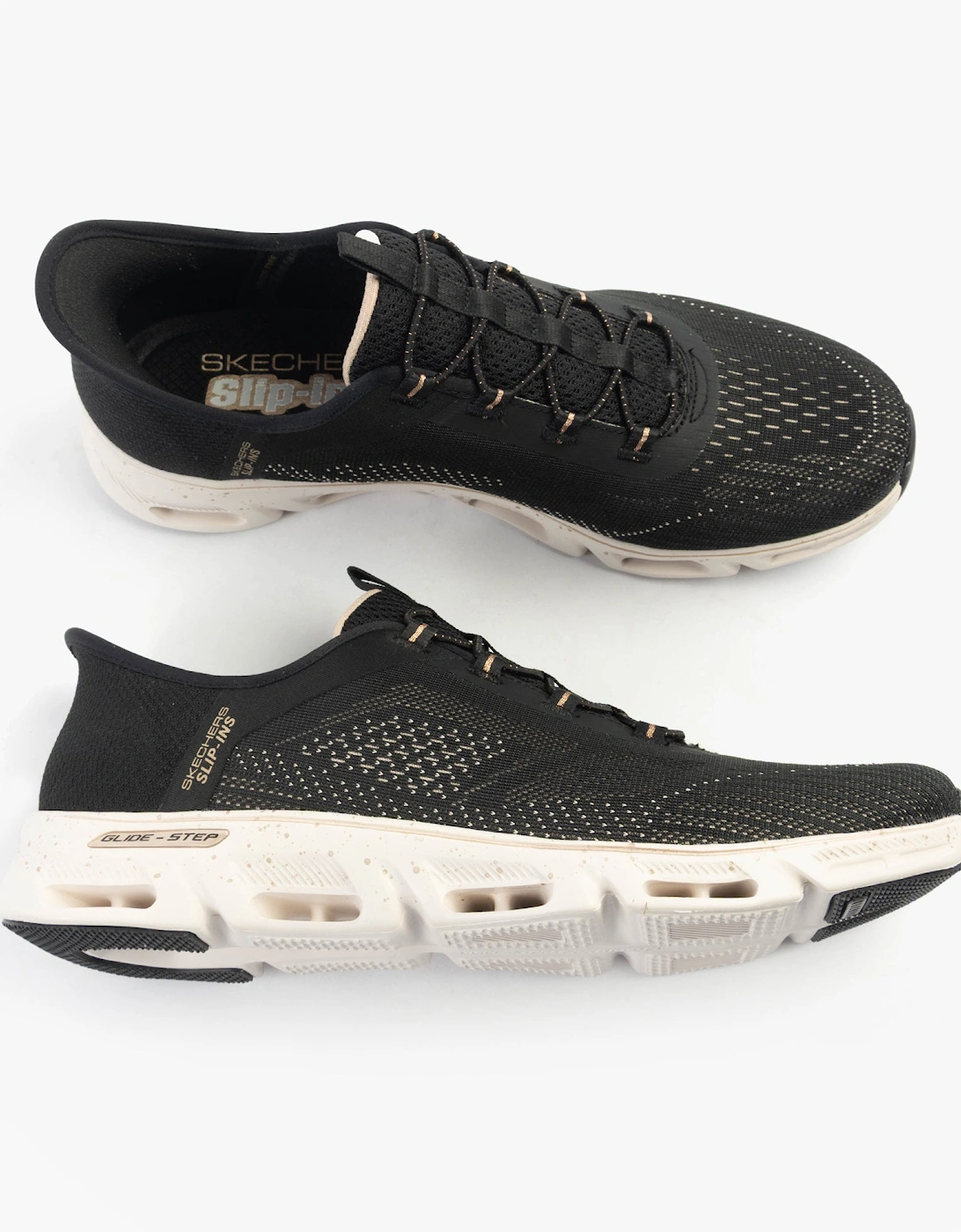 GLIDE-STEP GRATIFY - PACE Womens Trainers Black/Gold