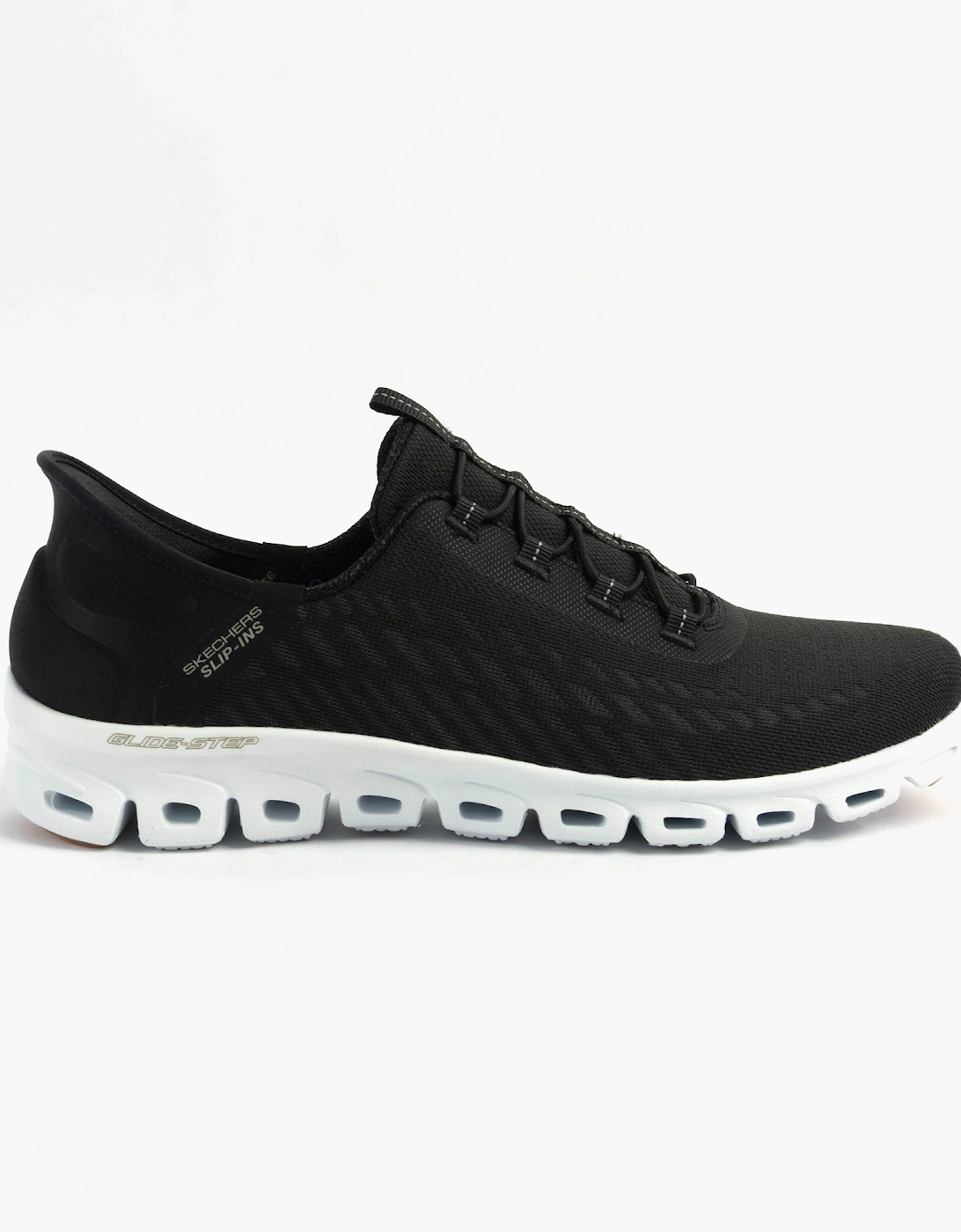 Women's Skechers 104574/Bkw Glide-Step - Tranquility Womens Trainers Black/White - Size, 8