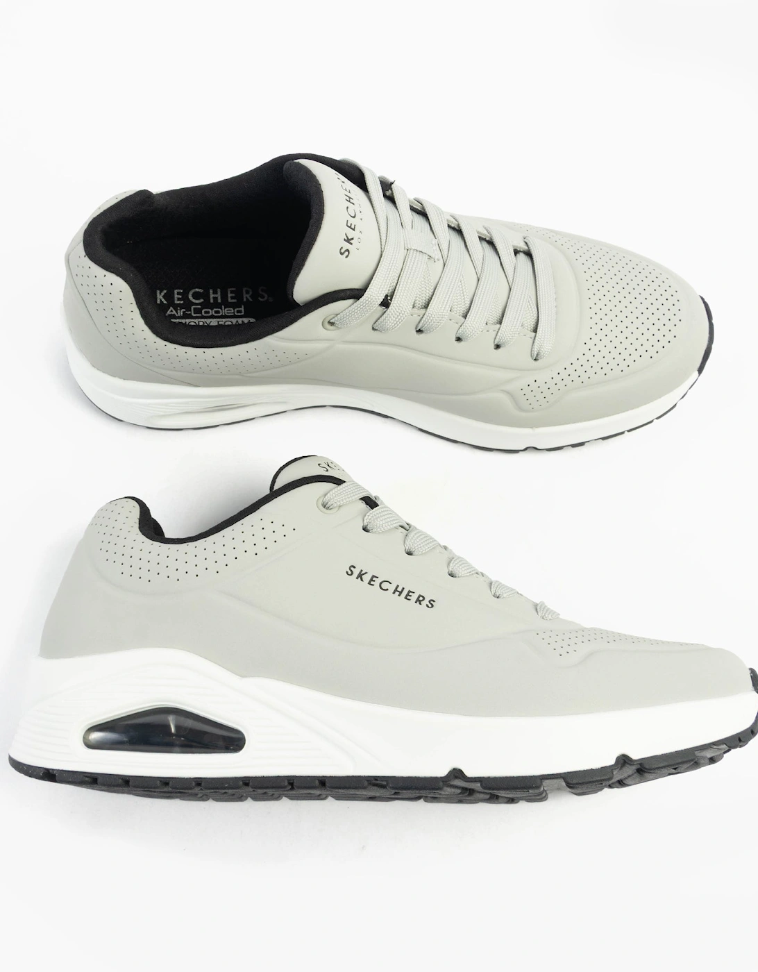 UNO - STAND ON AIR Mens Trainers Light Grey/Black