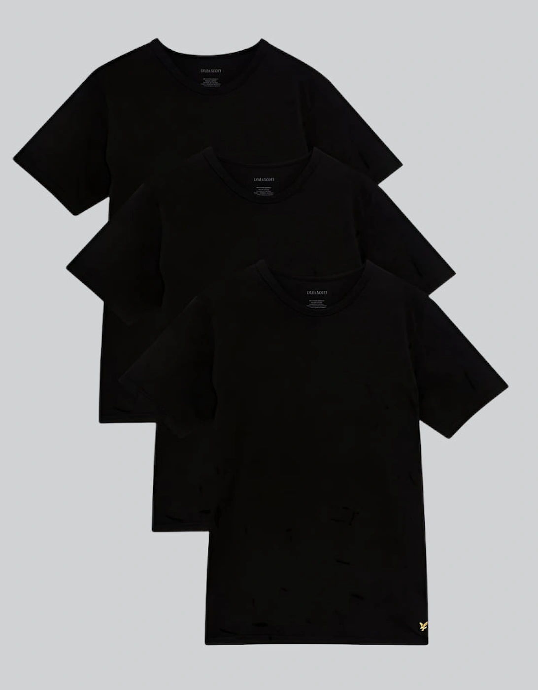 Lyle And Scott Men's Black 3 Pack Lounge T-Shirts - : Regular/36 S