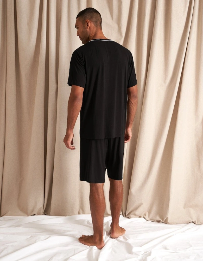 Bamboo Short Pyjama Set in Black