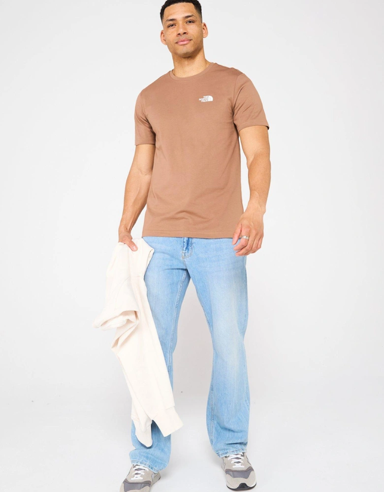 Men's Short Sleeve Simple Dome Tee - Brown