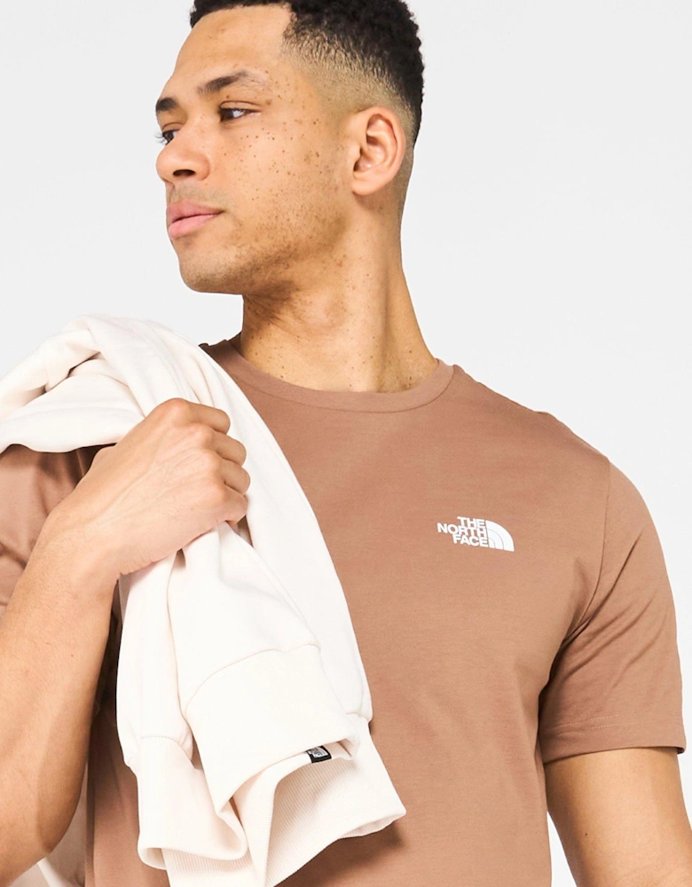 Men's Short Sleeve Simple Dome Tee - Brown