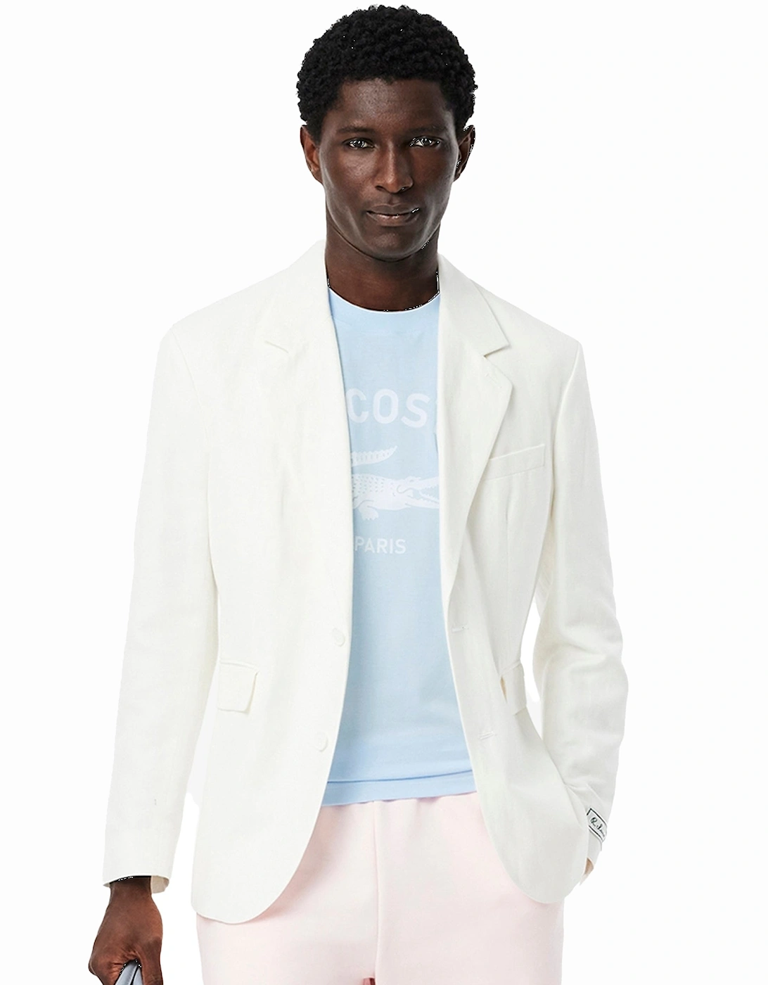 Signature Print Cotton T-Shirt Light Blue