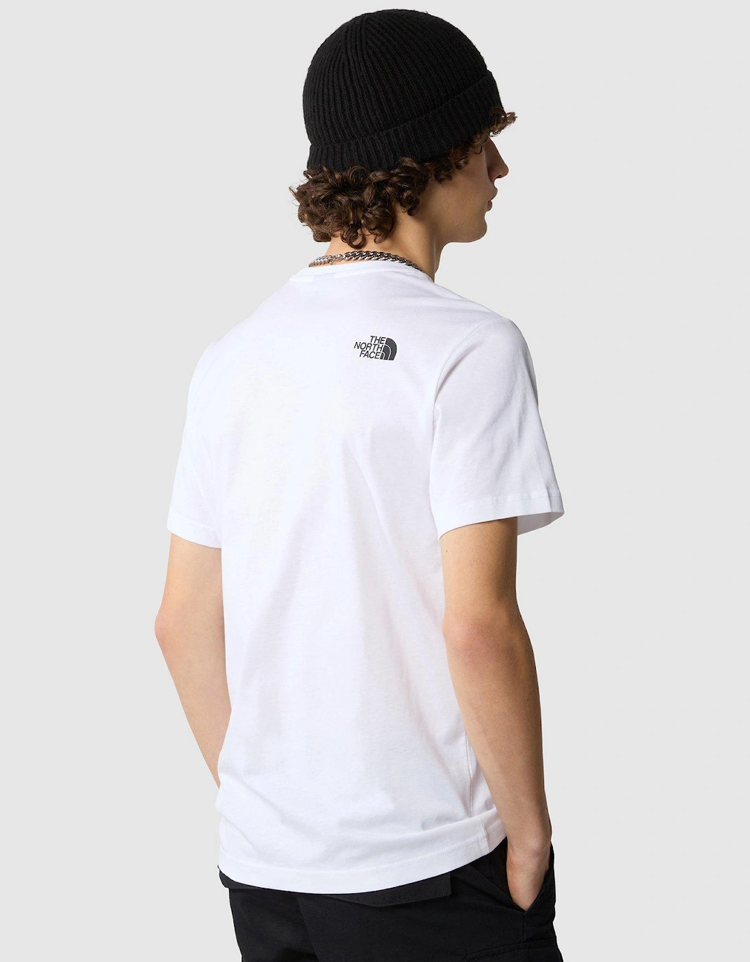 Mens Short Sleeve Never Stop Exploring Tee - White