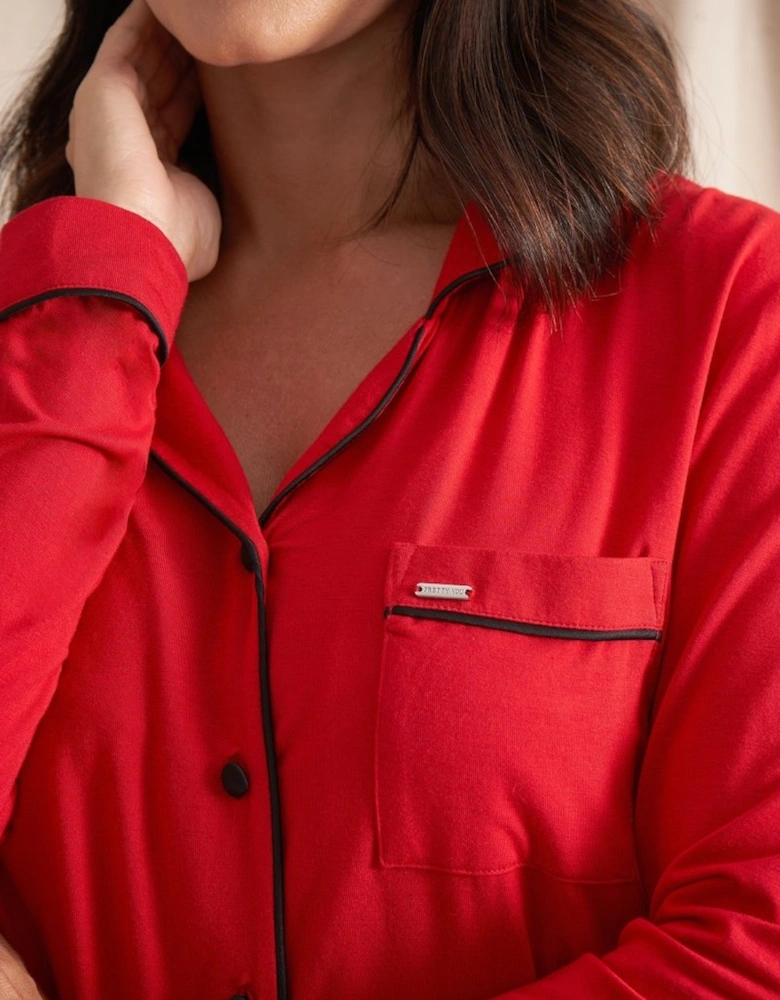 Bamboo Pyjama Set in Red