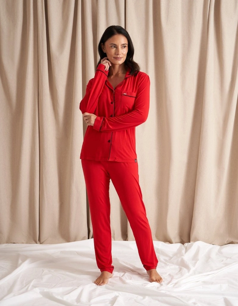 Bamboo Pyjama Set in Red