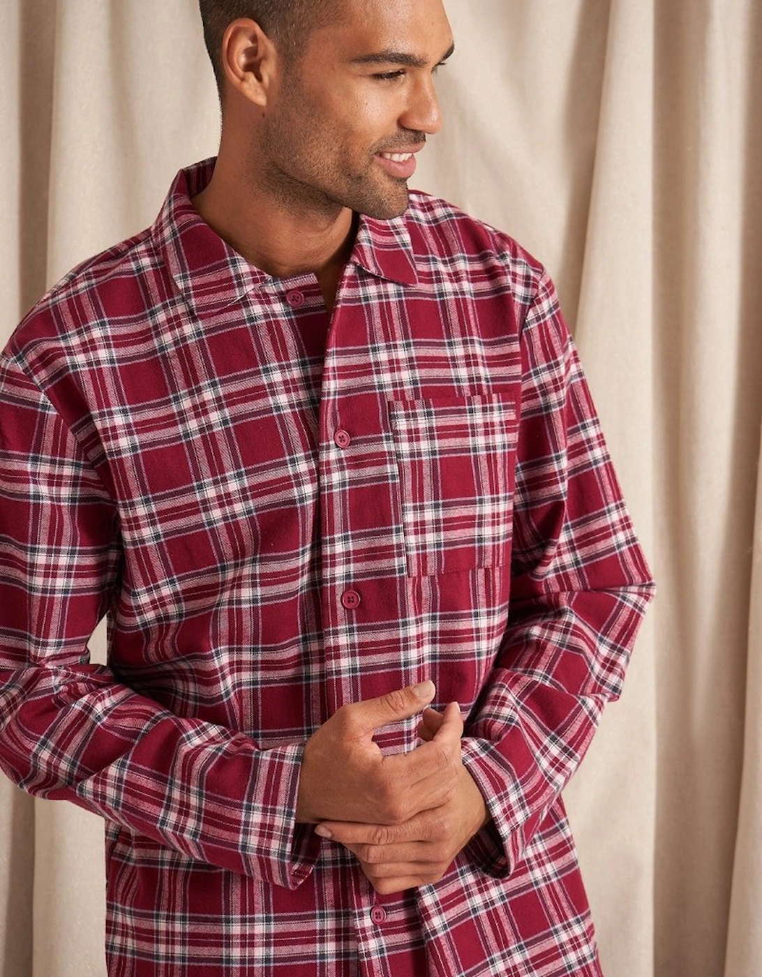 Plaid Pyjamas in Bordeaux