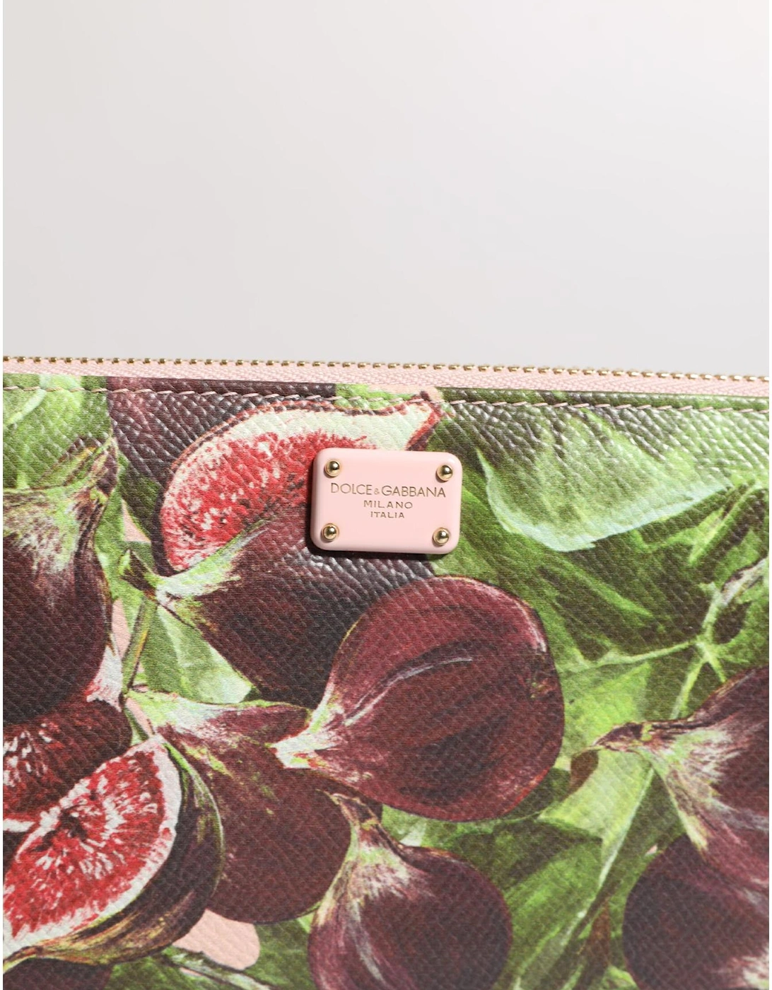 Leather Zip Around Long Wallet with Card Slots Women - Multicolor