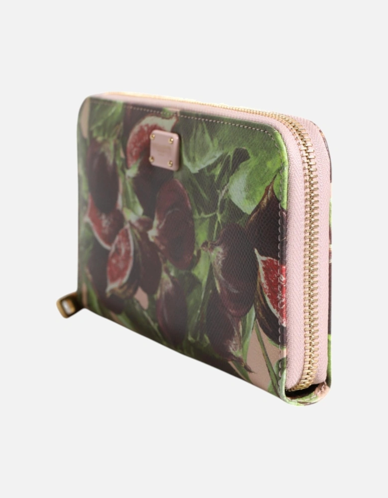 Leather Zip Around Long Wallet with Card Slots Women - Multicolor