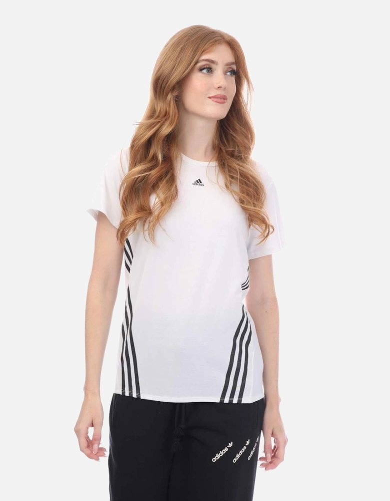 Womens/Ladies Trainicons Triple Stripe T-Shirt