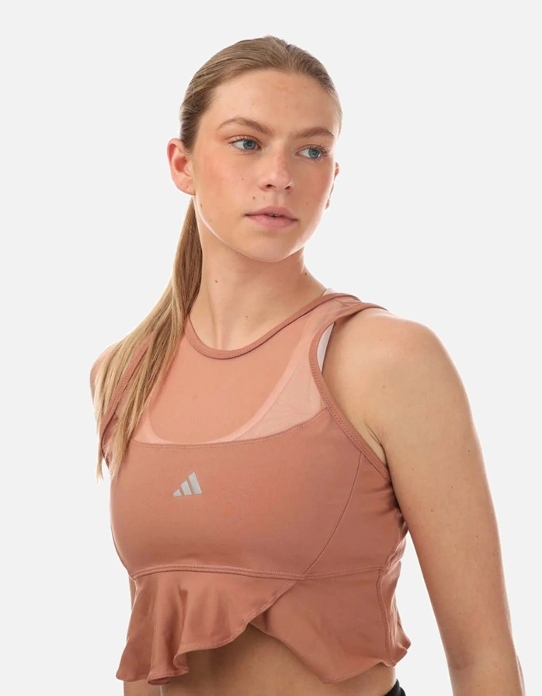Womens/Ladies Collective Power Aeroready Frill Crop Top, 5 of 4