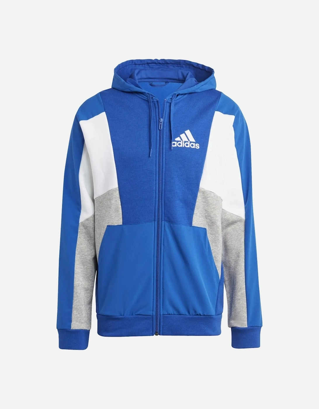 Mens Essentials Colour Block Full Zip Hoodie, 4 of 3