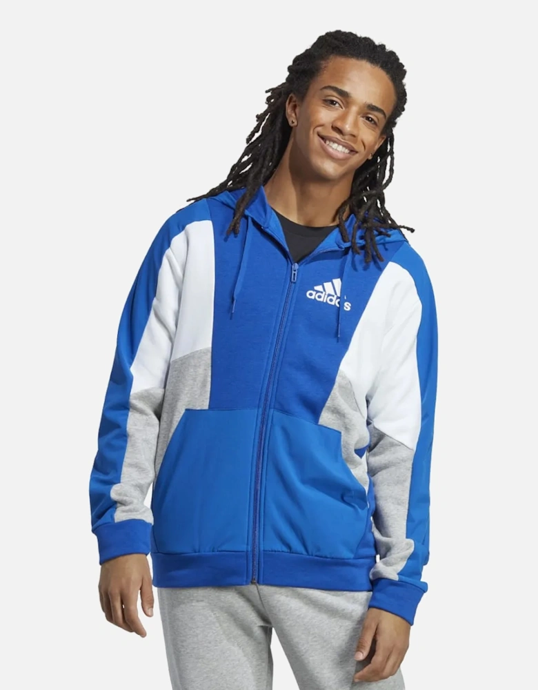 Mens Essentials Colour Block Full Zip Hoodie