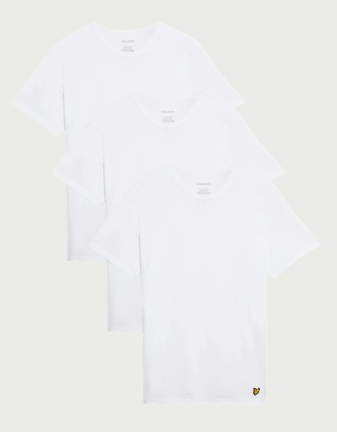 Lyle And Scott Men's White 3 Pack Lounge T-Shirts - : Regular/36 S