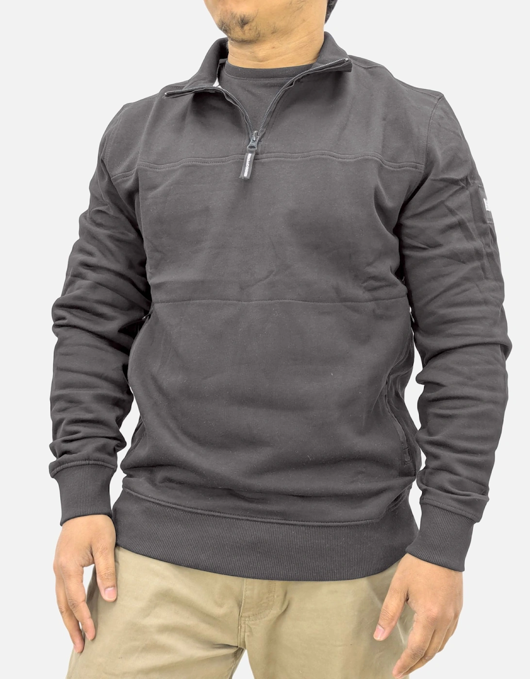 Double Grove Mens Sweatshirt Pullover Funnel Neck Casual Cotton, 6 of 5