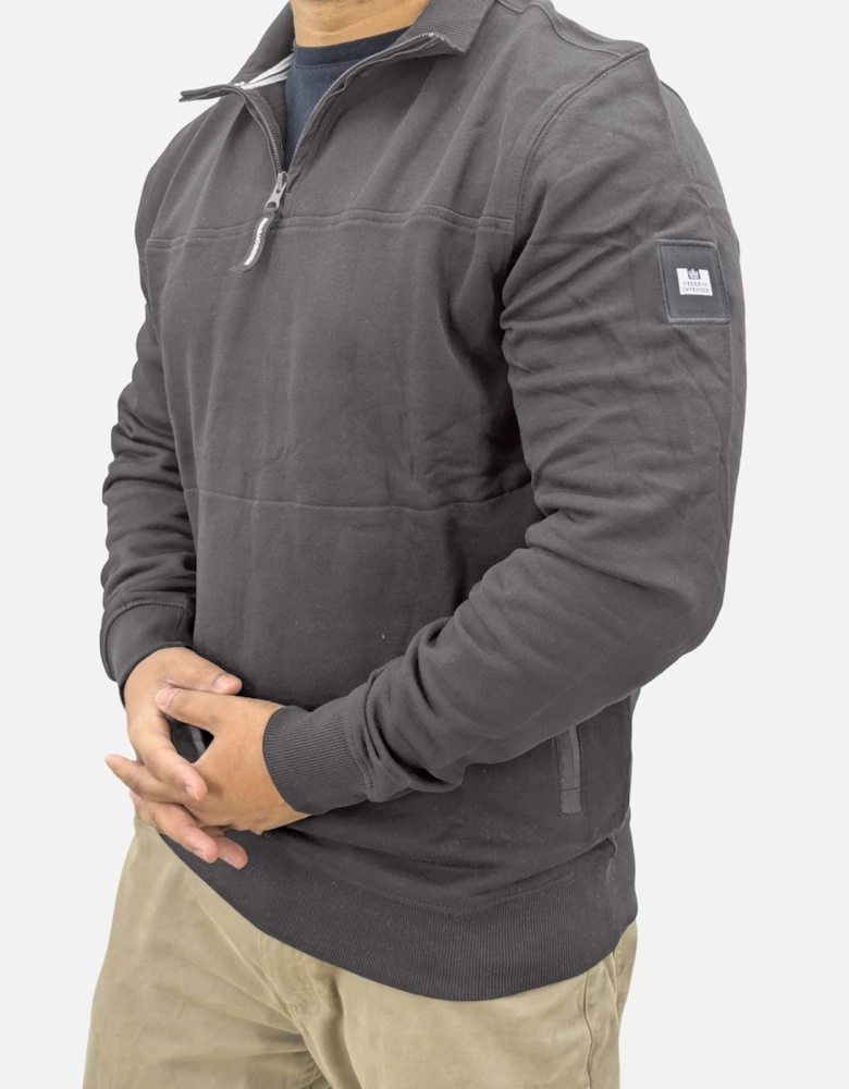 Double Grove Mens Sweatshirt Pullover Funnel Neck Casual Cotton