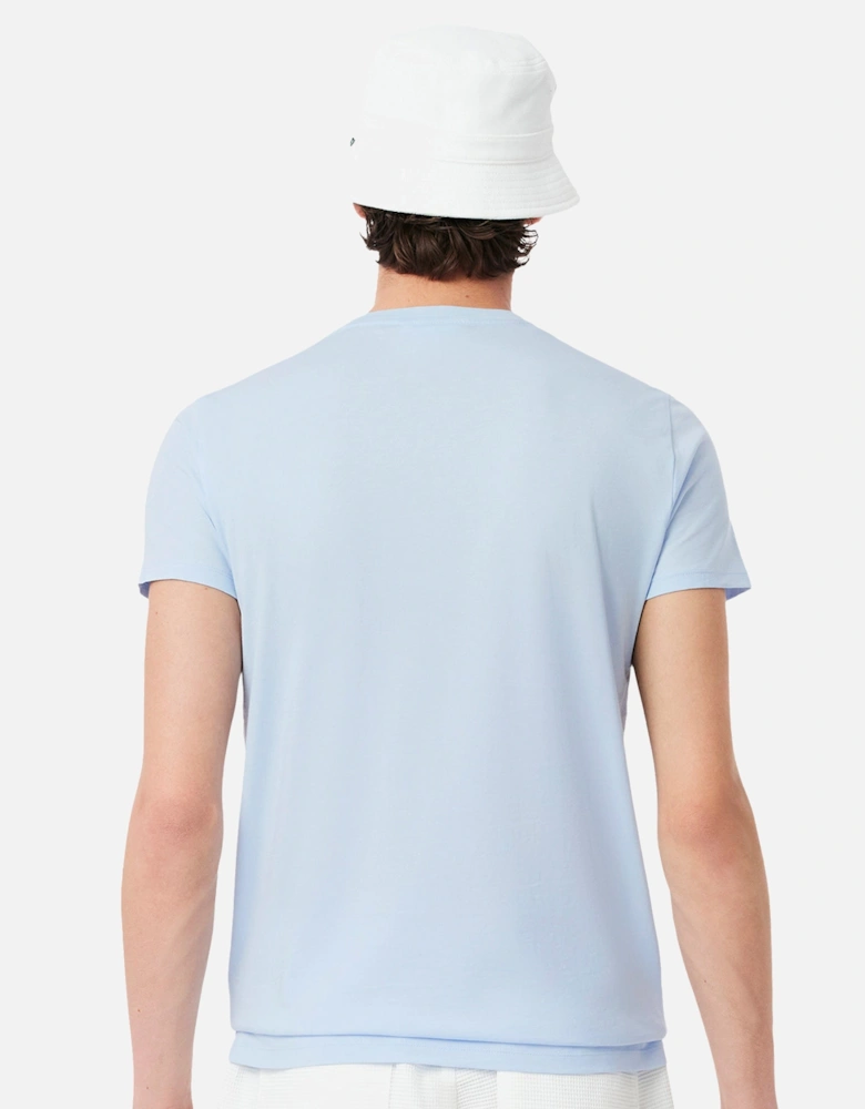 Cotton Pima Crew Neck T-Shirt Light Blue