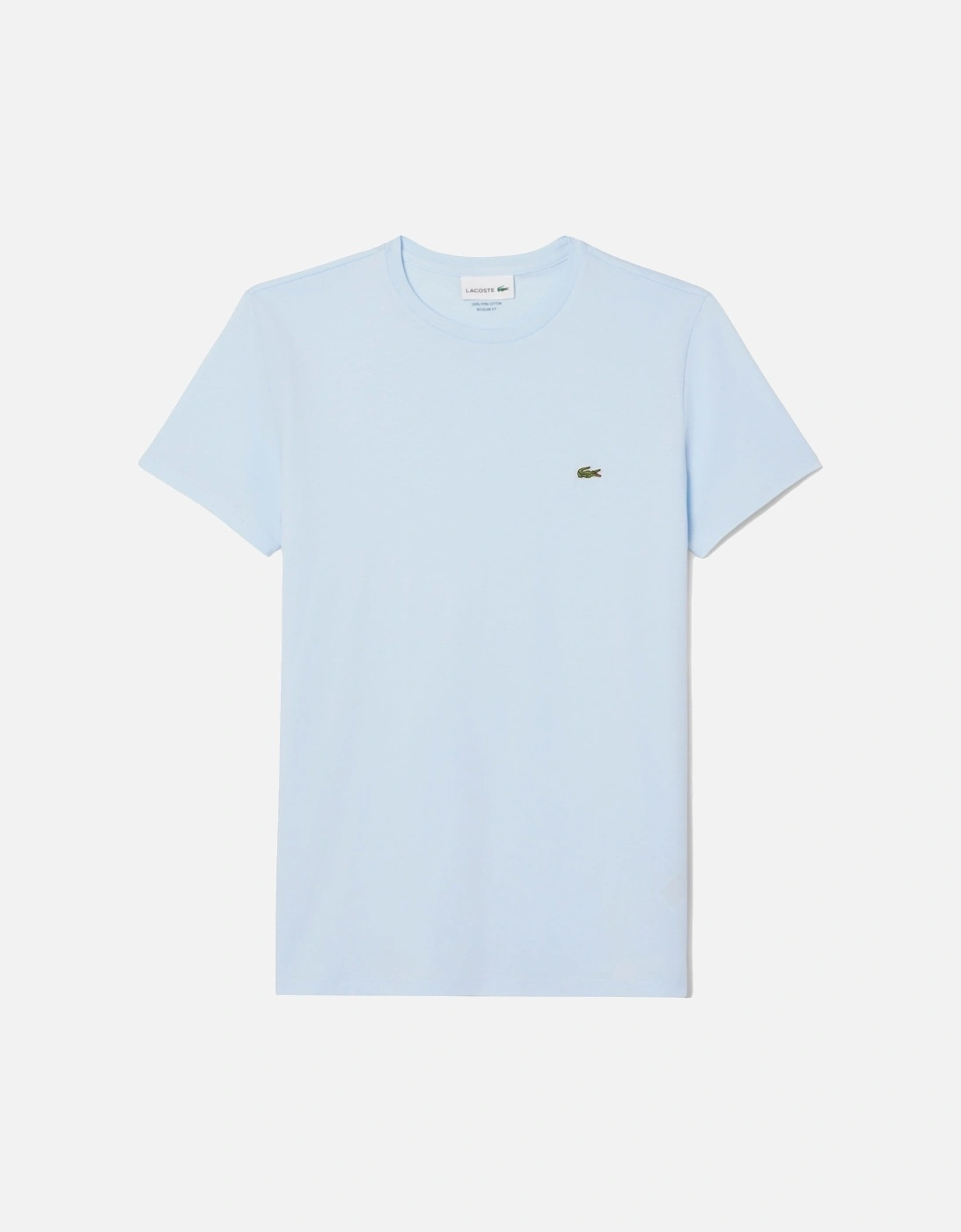 Cotton Pima Crew Neck T-Shirt Light Blue, 5 of 4