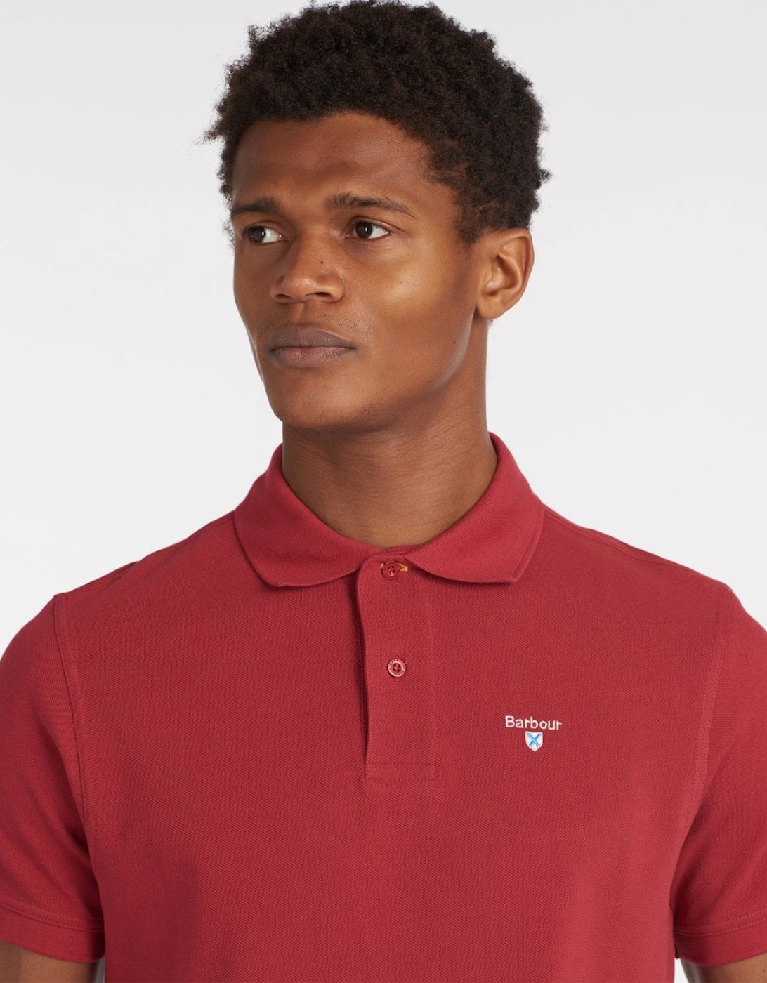 Mens Sports Polo Shirt biking red