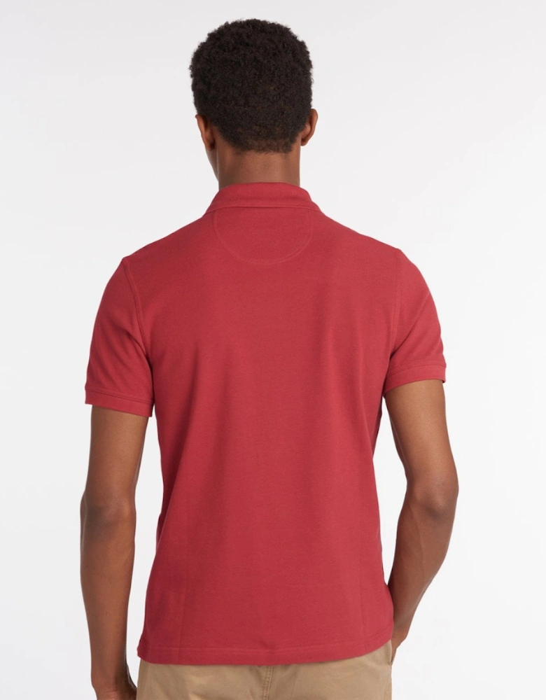 Mens Sports Polo Shirt biking red