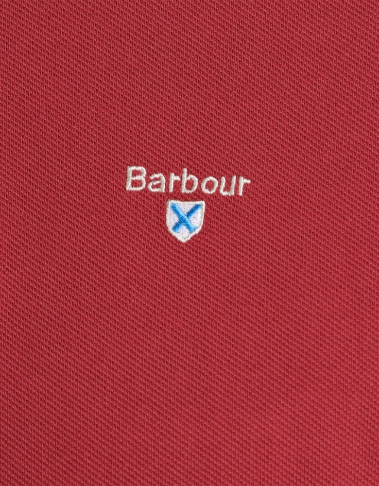 Mens Sports Polo Shirt biking red