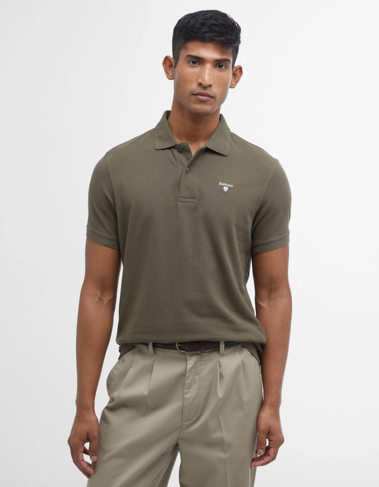Mens Sports Polo Shirt dark olive