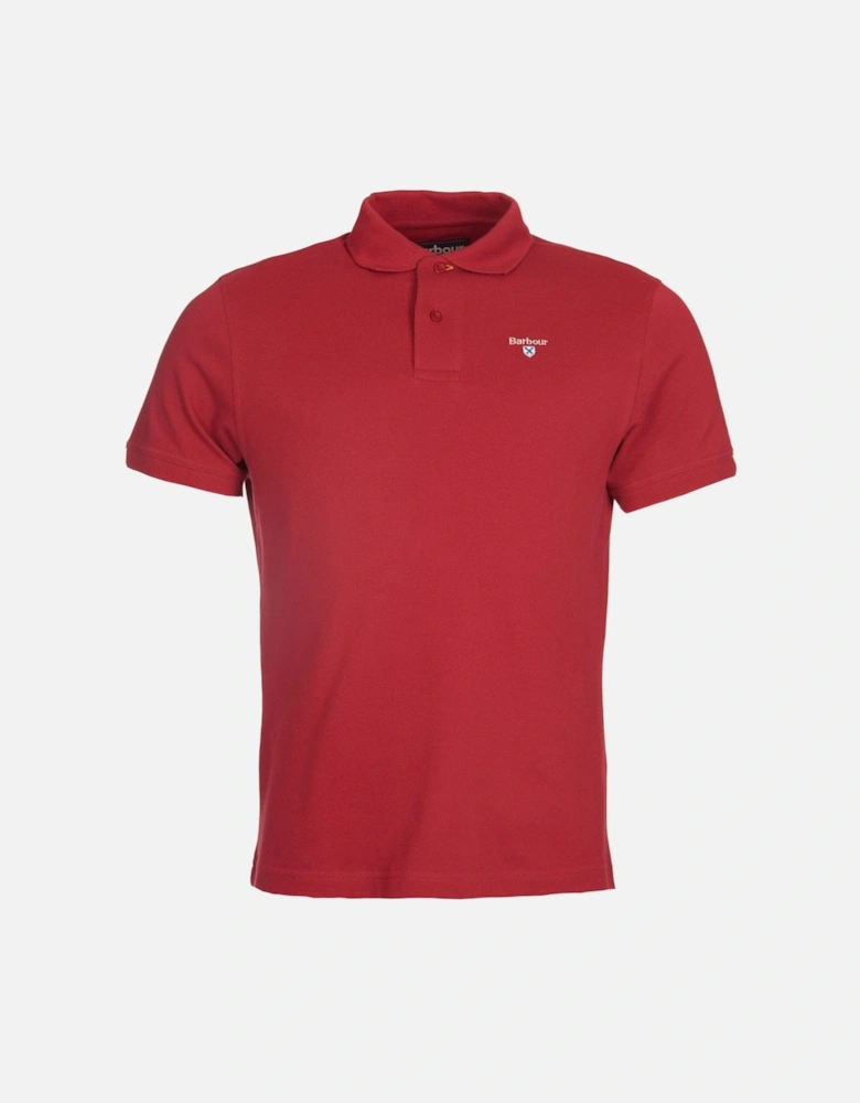 Mens Sports Polo Shirt biking red