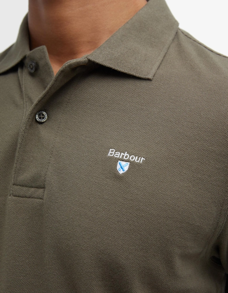 Mens Sports Polo Shirt dark olive