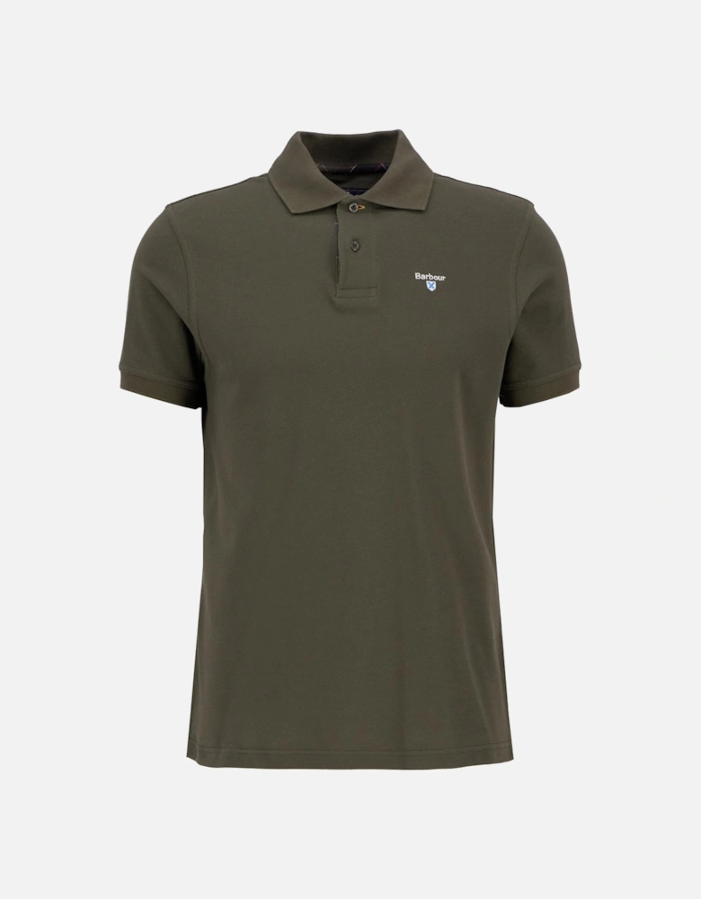 Mens Sports Polo Shirt dark olive