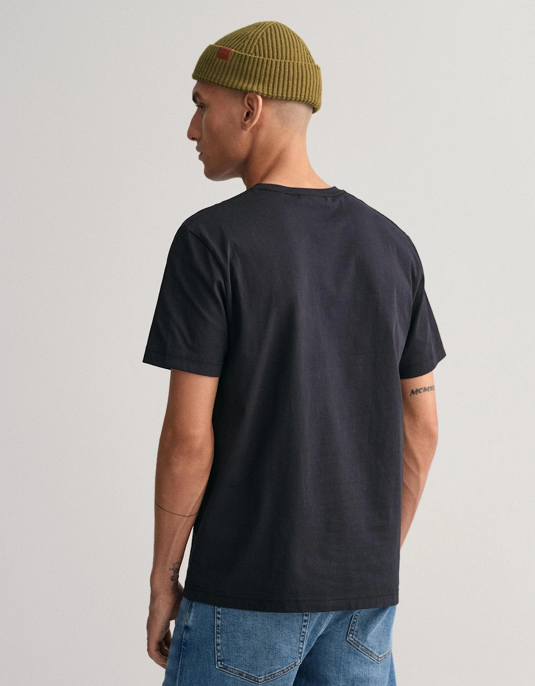 Gant - Men's - T-Shirt - Shield Logo - Crew Neck - Black - 2XL - Image 11