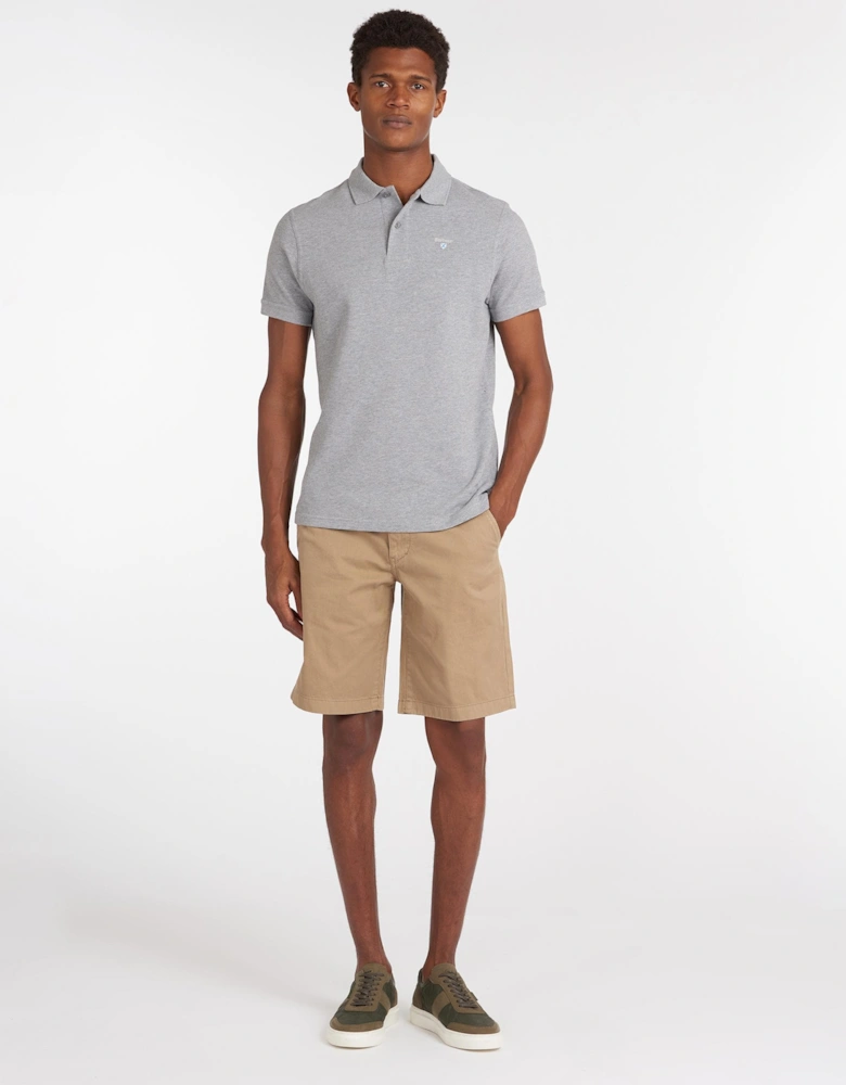 Mens Sports Polo Shirt grey Marl