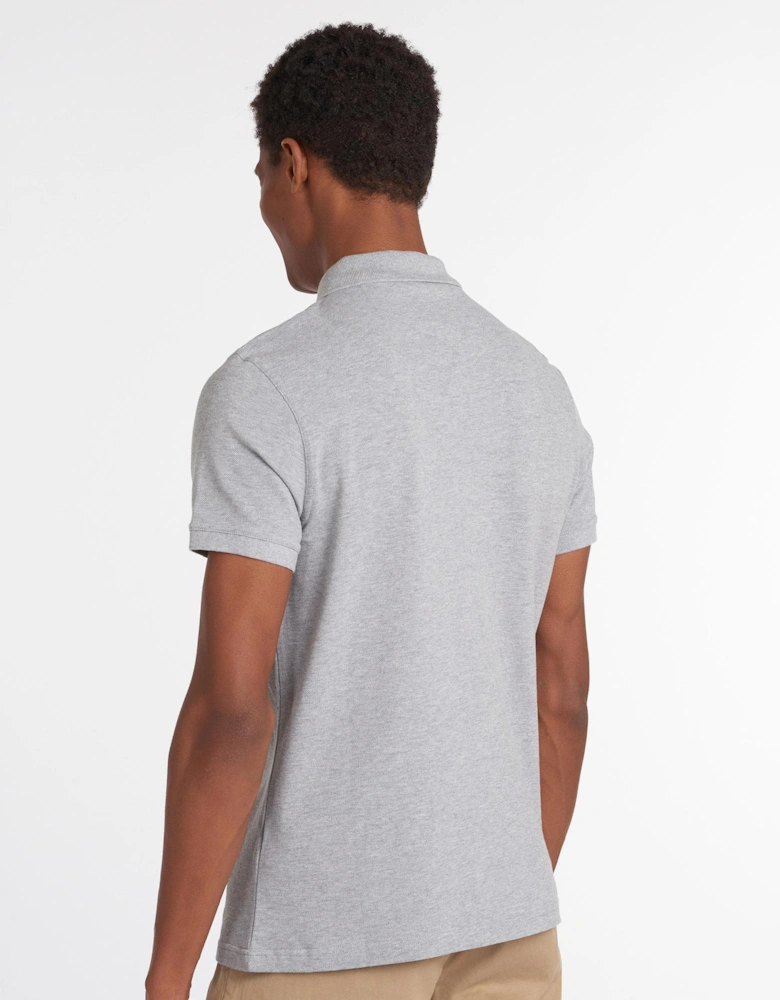 Mens Sports Polo Shirt grey Marl