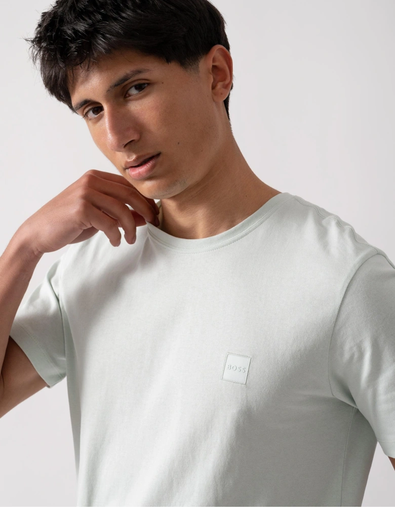 BOSS Orange Tales Mens Cotton-Jersey T-shirt With Logo Patch