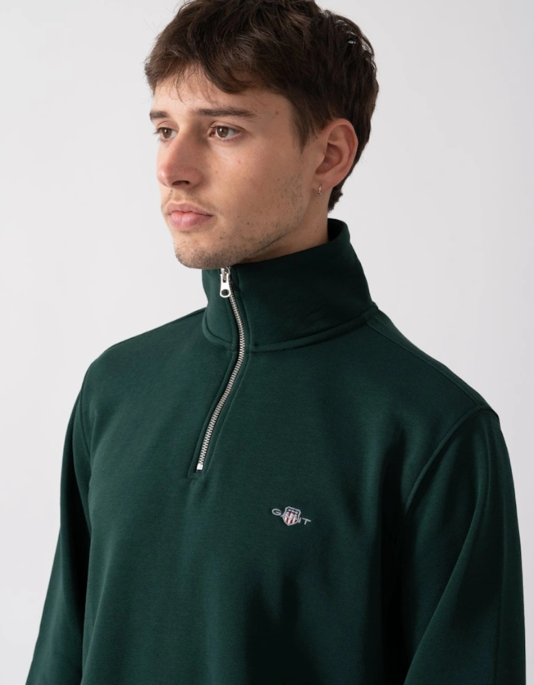 Mens Regular Fit Shield Logo Half Zip Sweatshirt