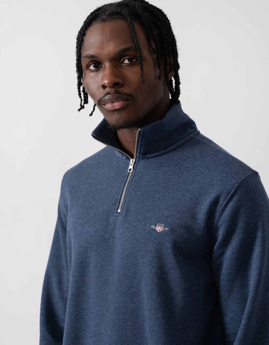 Mens Regular Fit Shield Logo Half Zip Sweatshirt