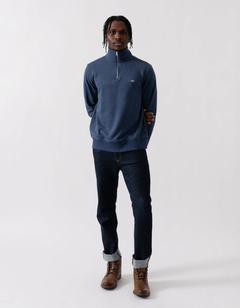 Mens Regular Fit Shield Logo Half Zip Sweatshirt