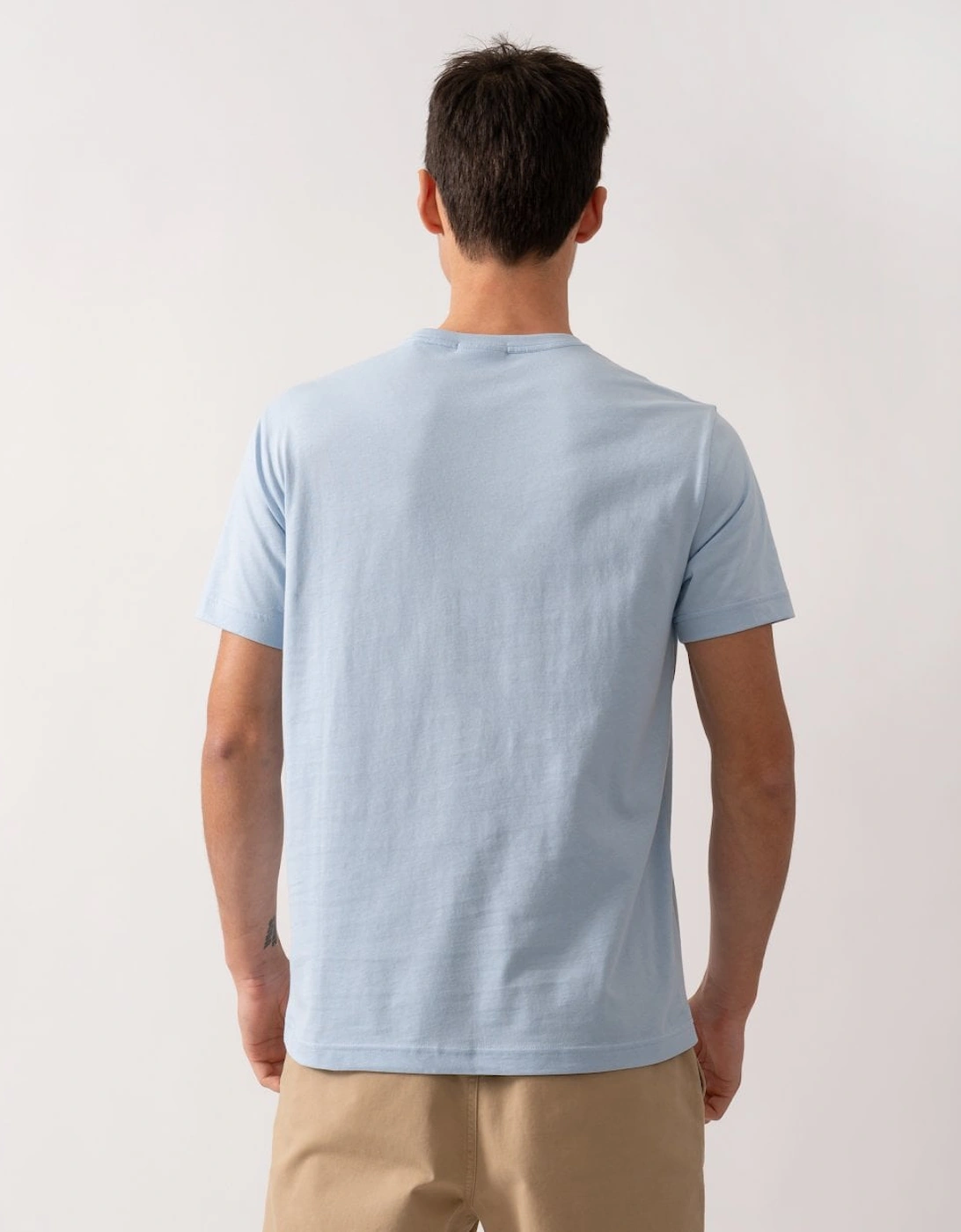 GANT Herren Normales Schild-T-Shirt, Capri Blue - Image 3