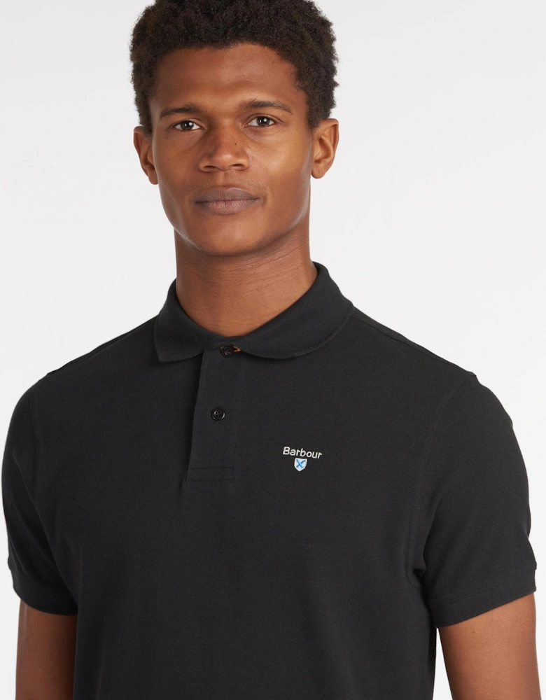 Mens Sports Polo Shirt black
