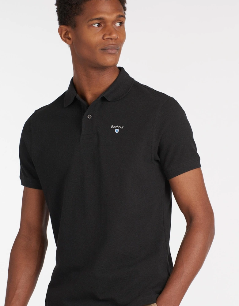 Mens Sports Polo Shirt black