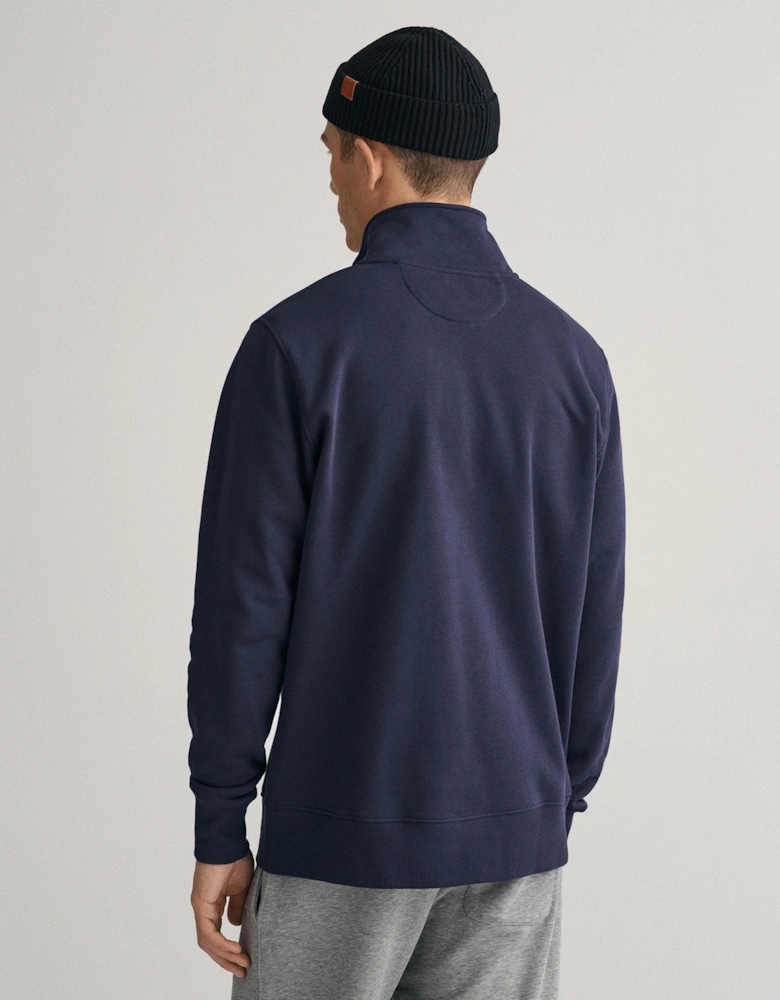 Mens Regular Fit Shield Logo Half Zip Sweatshirt NOS
