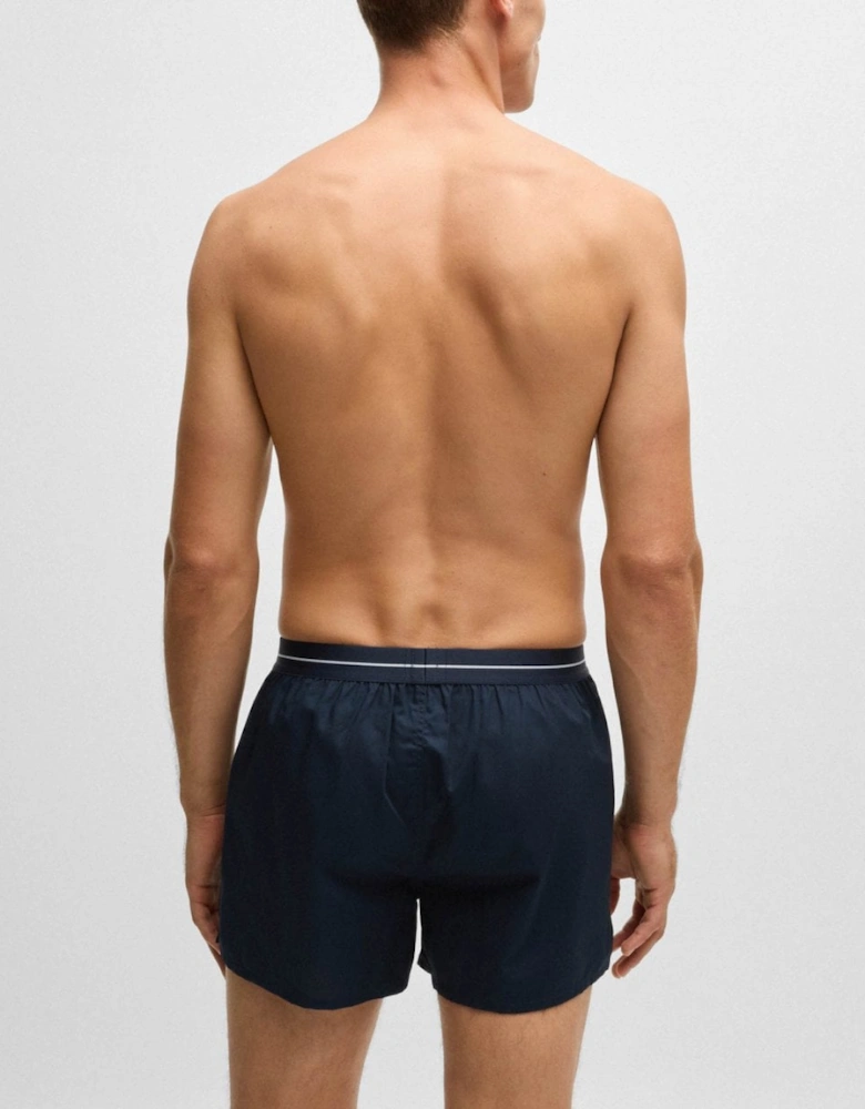 BOSS Orange Boxer 2-Pack Mens Cotton Pyjama Shorts with Logo Waistbands