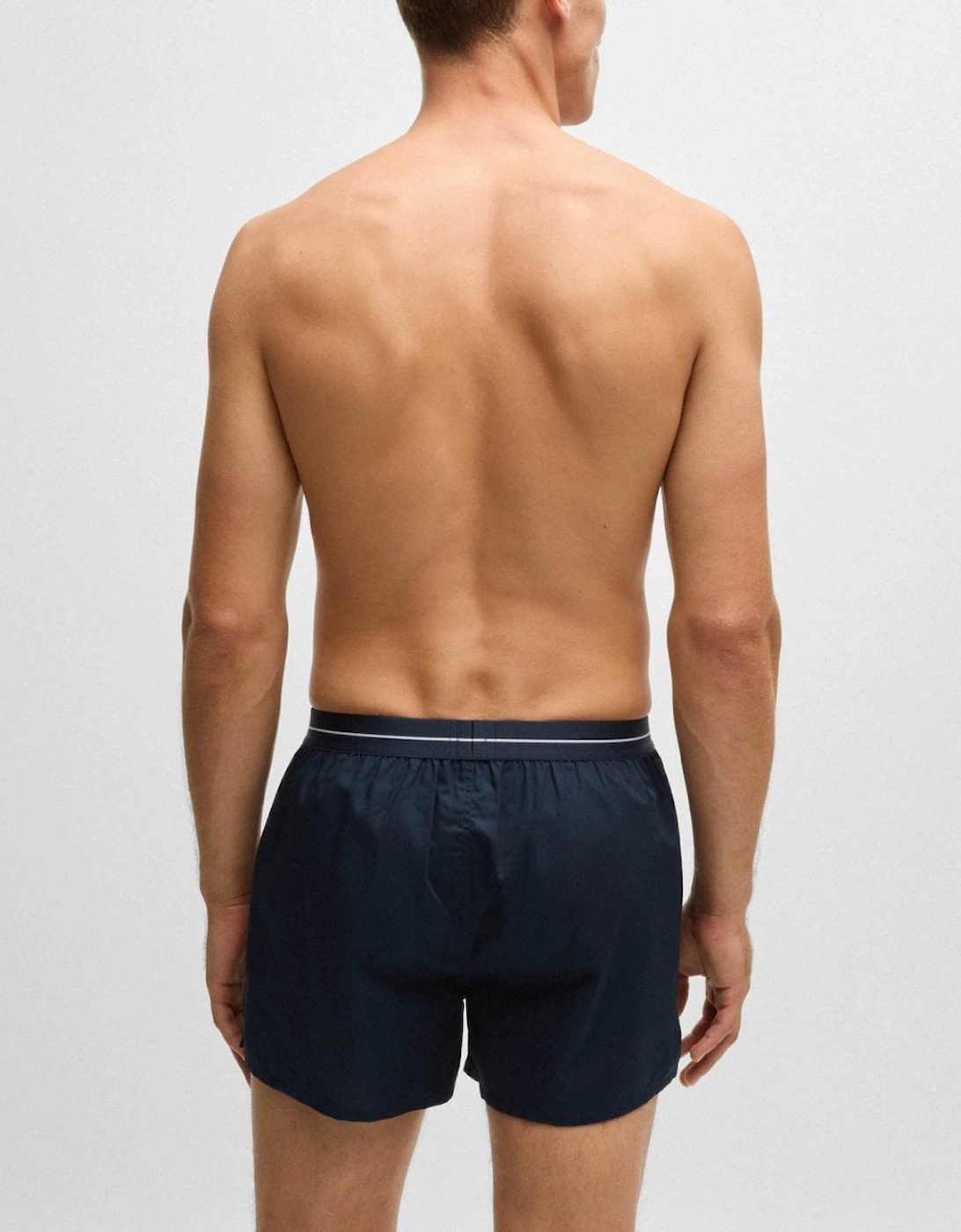 BOSS Orange Boxer 2-Pack Mens Cotton Pyjama Shorts with Logo Waistbands